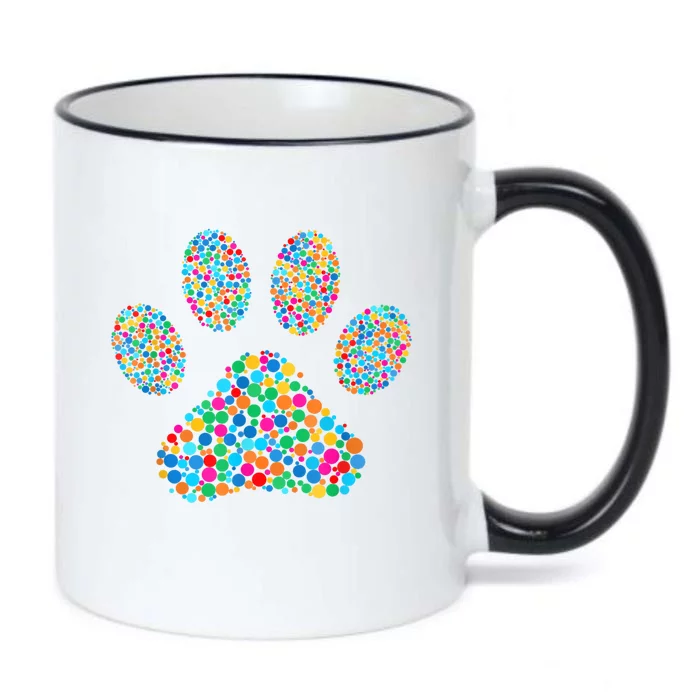 Paw Paw Dog Dot Day International Dot Day Polka Dot Gift Black Color Changing Mug