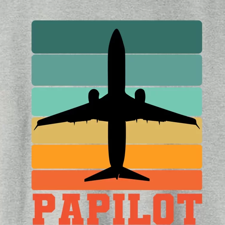 Papilot Pilot Dad Funny Gift Women's Crop Top Tee