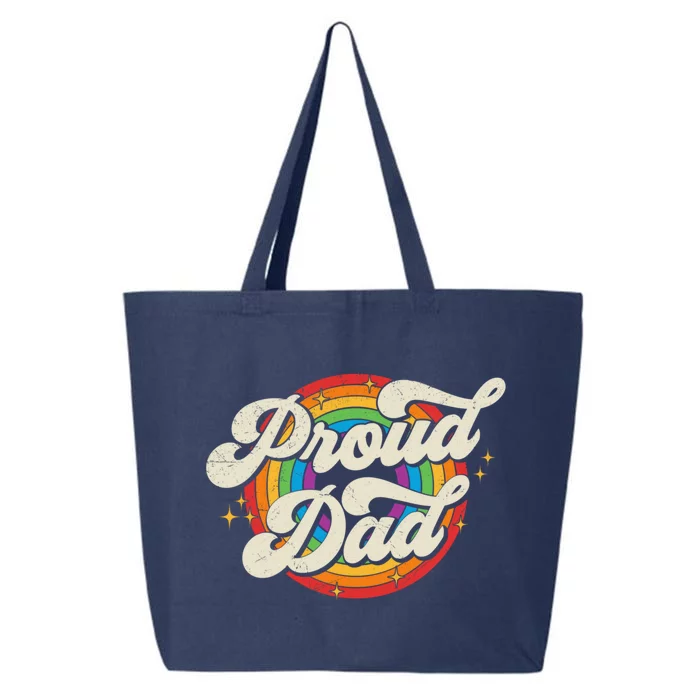 Pride Proud Dad Lgbt Parent FatherS Day Great Gift 25L Jumbo Tote