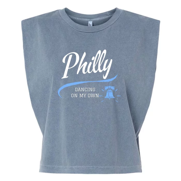 Philadelphia Philly Dancing On My Own Philadelphia Baseball Garment-Dyed Women's Muscle Tee