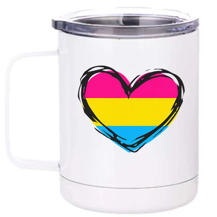 Pride Pansexual Design Pansexual Front & Back 12oz Stainless Steel Tumbler Cup