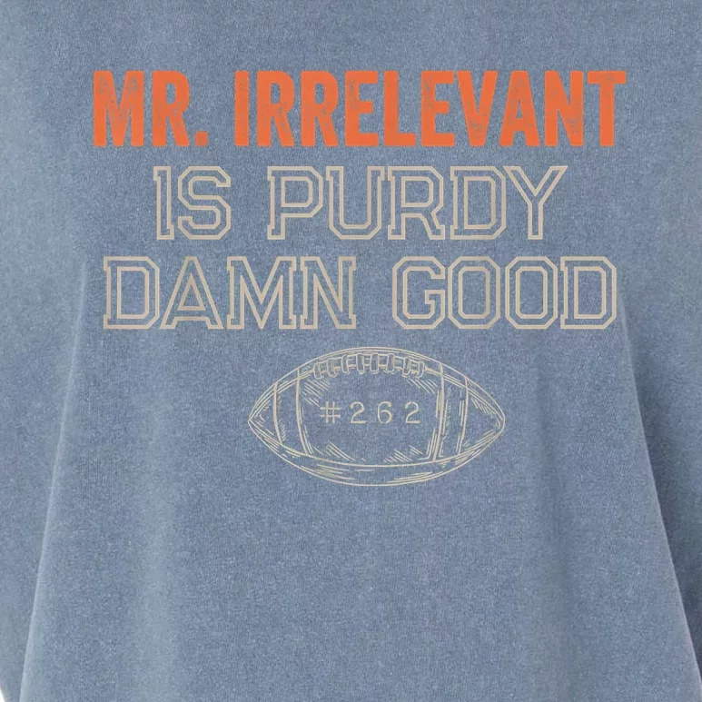 Purdy Purdy Damn Good Football Quarterback Garment-Dyed Women's Muscle Tee