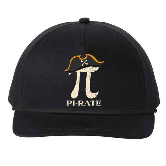 Pi-Rate Pi Day Mathematician Math Geek Pirate Lover Snapback Five-Panel Rope Hat