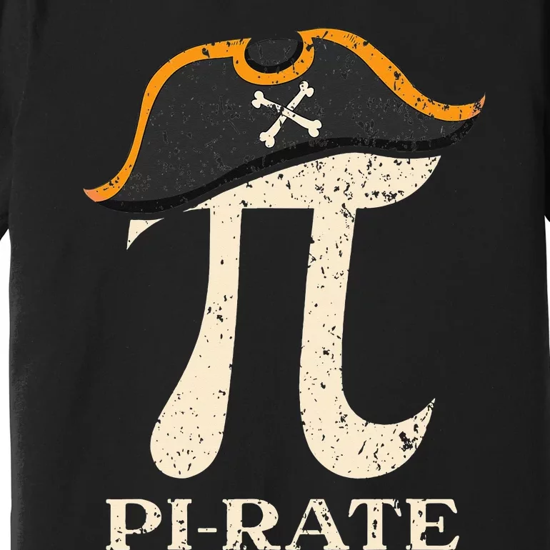 Pi-Rate Pi Day Mathematician Math Geek Pirate Lover Premium T-Shirt