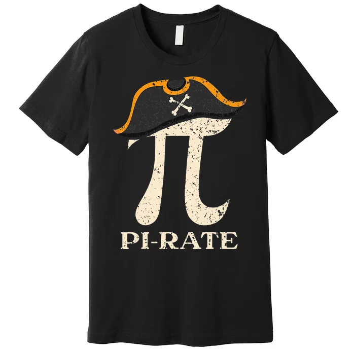 Pi-Rate Pi Day Mathematician Math Geek Pirate Lover Premium T-Shirt