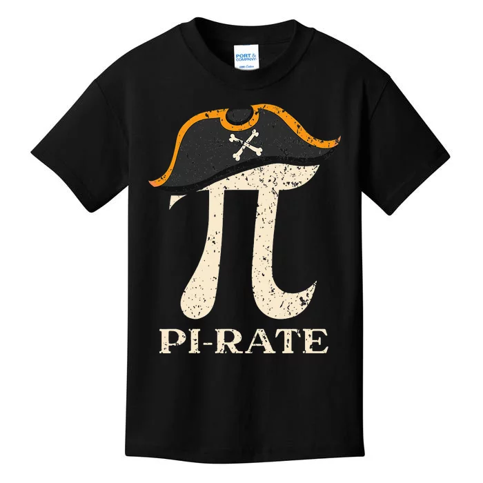 Pi-Rate Pi Day Mathematician Math Geek Pirate Lover Kids T-Shirt