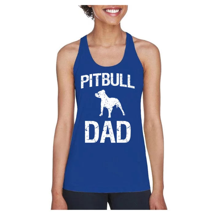 Proud Pitbull Dad Gift Gift Pit Bull Women's Racerback Tank