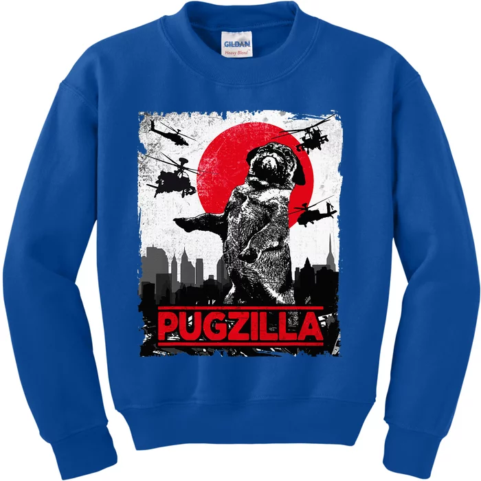 Pugzilla Pug Dog Kids Sweatshirt