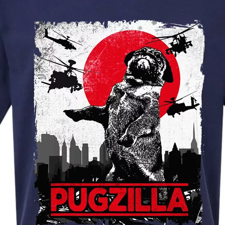 Pugzilla Pug Dog Sueded Cloud Jersey T-Shirt