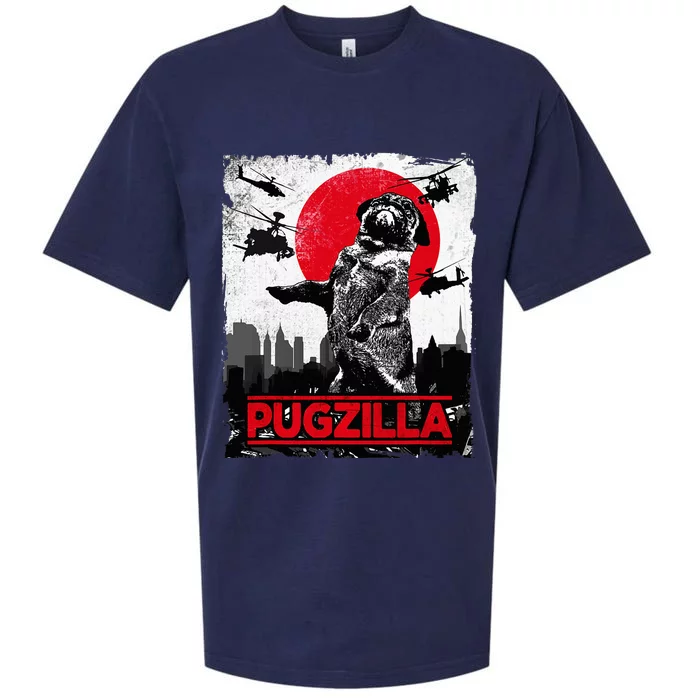 Pugzilla Pug Dog Sueded Cloud Jersey T-Shirt