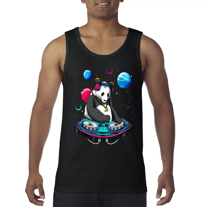 Psychedelic Panda DJEDM Raver Trance Music Festival Tank Top