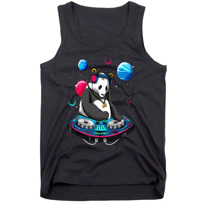 Psychedelic Panda DJEDM Raver Trance Music Festival Tank Top