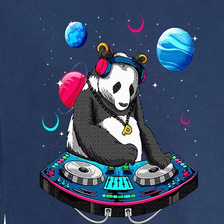 Psychedelic Panda DJEDM Raver Trance Music Festival Garment-Dyed Sweatshirt