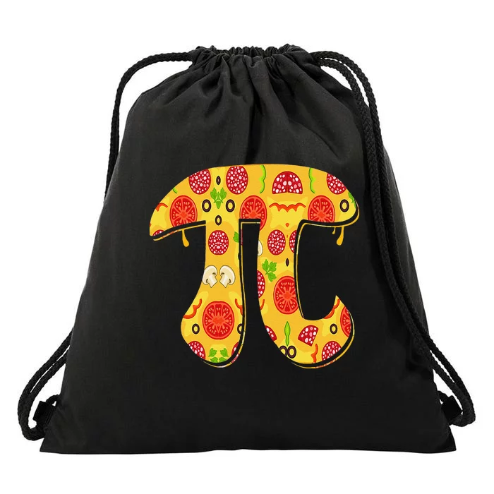 Pizza Pi Day Funny Math Food 3.14 Pizza Pie Drawstring Bag