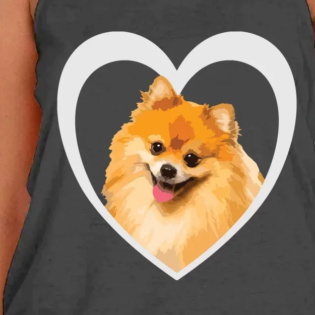 Pomeranian Pomeranian Dog Pomeranian Women's Knotted Racerback Tank