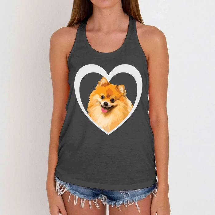 Pomeranian Pomeranian Dog Pomeranian Women's Knotted Racerback Tank