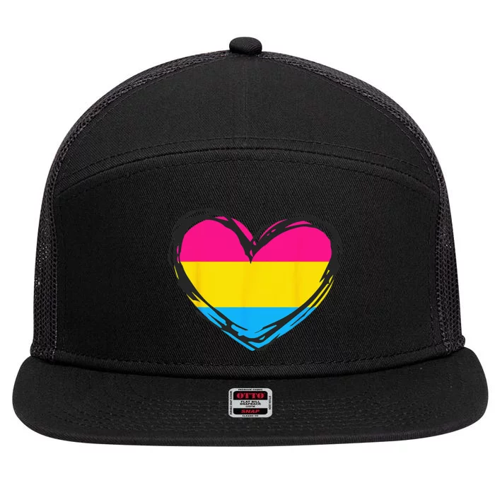 Pride Pansexual Design Pansexual 7 Panel Mesh Trucker Snapback Hat