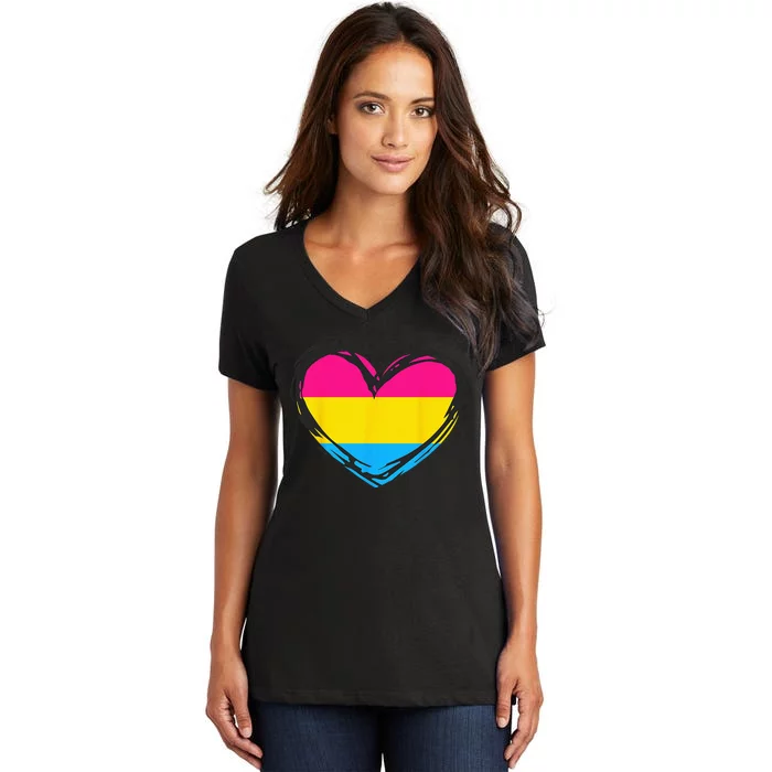 Pride Pansexual Design Pansexual Women's V-Neck T-Shirt