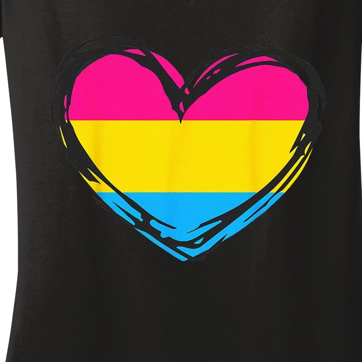 Pride Pansexual Design Pansexual Women's V-Neck T-Shirt