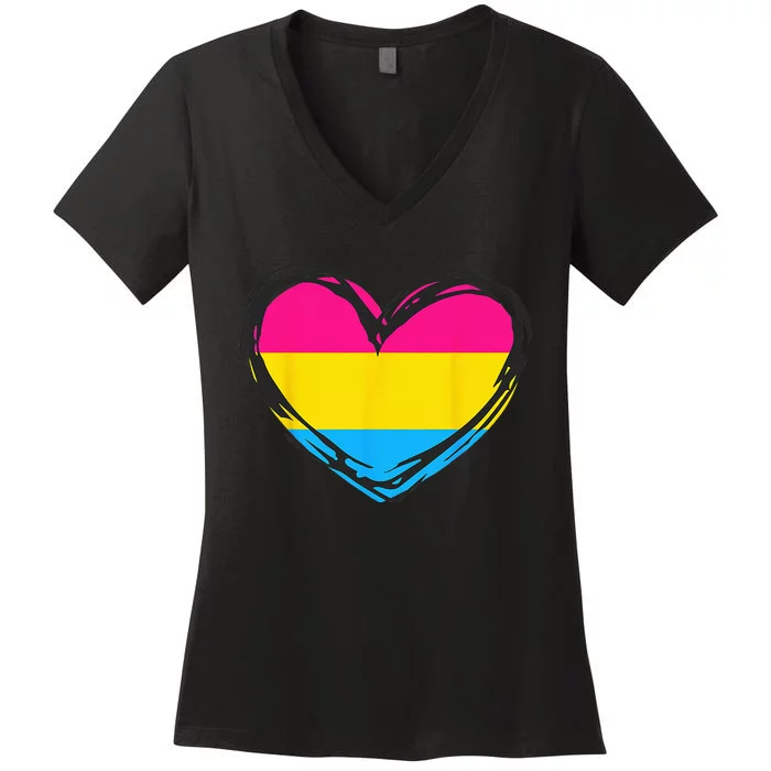 Pride Pansexual Design Pansexual Women's V-Neck T-Shirt