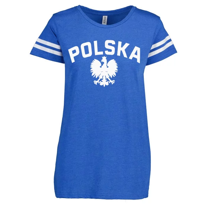 Polska Polish Eagle Poland Polish Ancestry Dyngus Day Enza Ladies Jersey Football T-Shirt