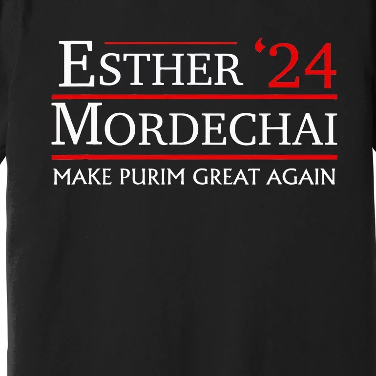 Purim Presidential Election Vote Queen Esther Mordechai 2024 Premium T-Shirt