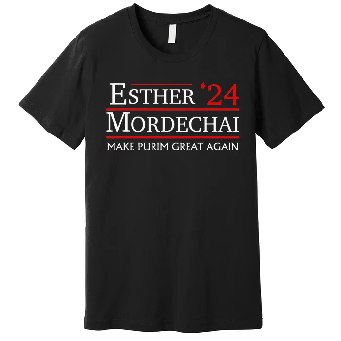 Purim Presidential Election Vote Queen Esther Mordechai 2024 Premium T-Shirt