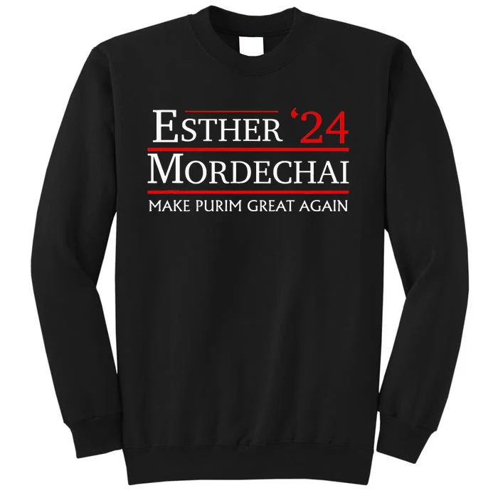 Purim Presidential Election Vote Queen Esther Mordechai 2024 Tall Sweatshirt