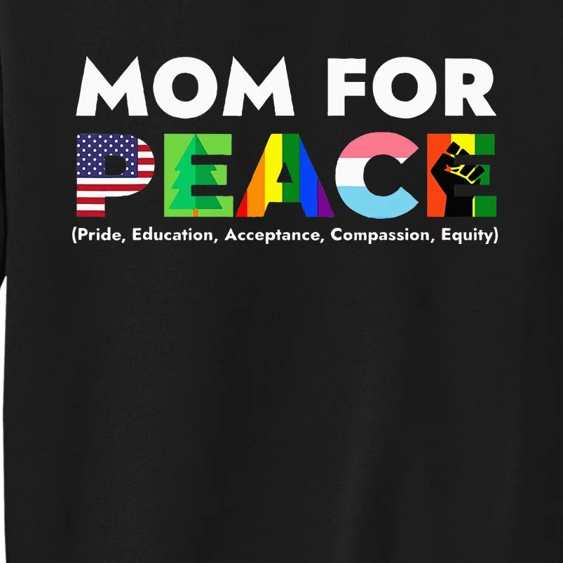 Peace Price Education Acceptance Compassion Equity Tall Sweatshirt