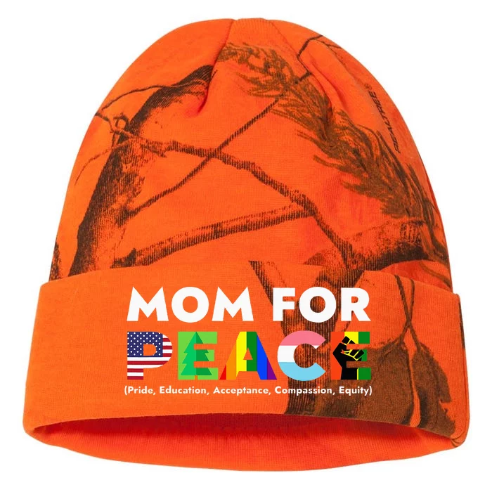 Peace Price Education Acceptance Compassion Equity Kati - 12in Camo Beanie