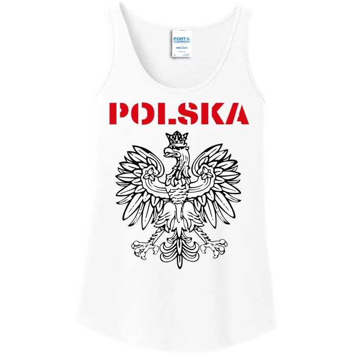 Polska Poland Eagle Poland Heritage Polish Pride Roots Ladies Essential Tank