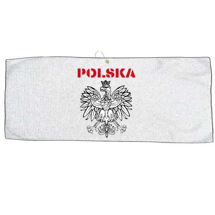 Polska Poland Eagle Poland Heritage Polish Pride Roots Large Microfiber Waffle Golf Towel