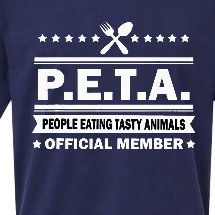 PETA People Eating Tasty Animals Funny Anti Vegetarian Sueded Cloud Jersey T-Shirt