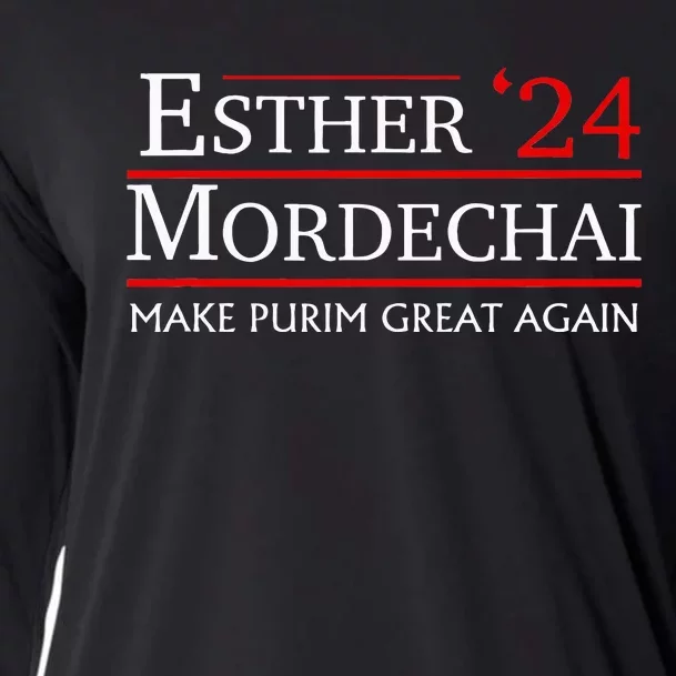 Purim Presidential Election Vote Queen Esther Mordechai 2024 Cooling Performance Long Sleeve Crew