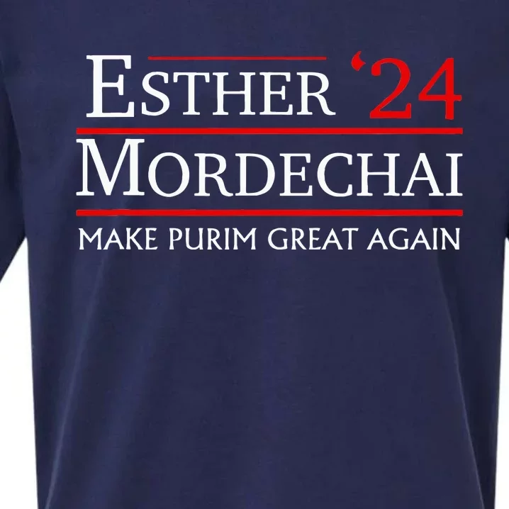 Purim Presidential Election Vote Queen Esther Mordechai 2024 Sueded Cloud Jersey T-Shirt