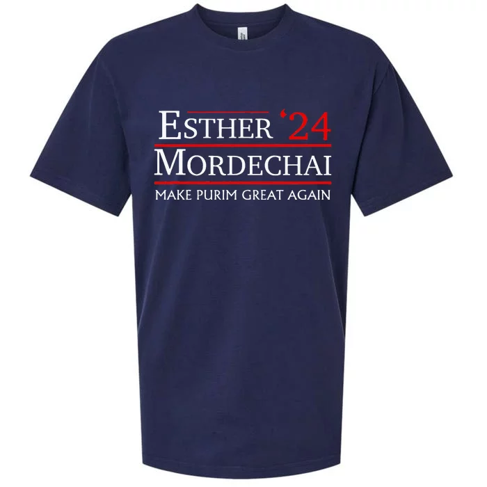 Purim Presidential Election Vote Queen Esther Mordechai 2024 Sueded Cloud Jersey T-Shirt