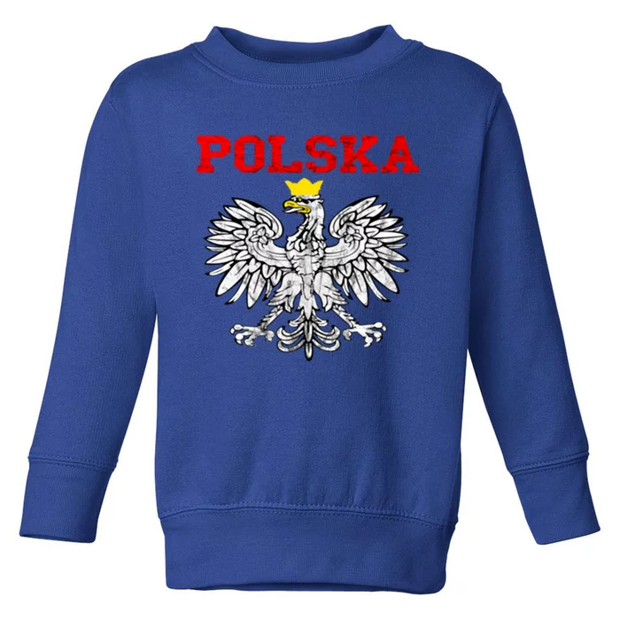 Polska Polish Eagle Poland Flag Polish Pride Polska Poland Gift Toddler Sweatshirt