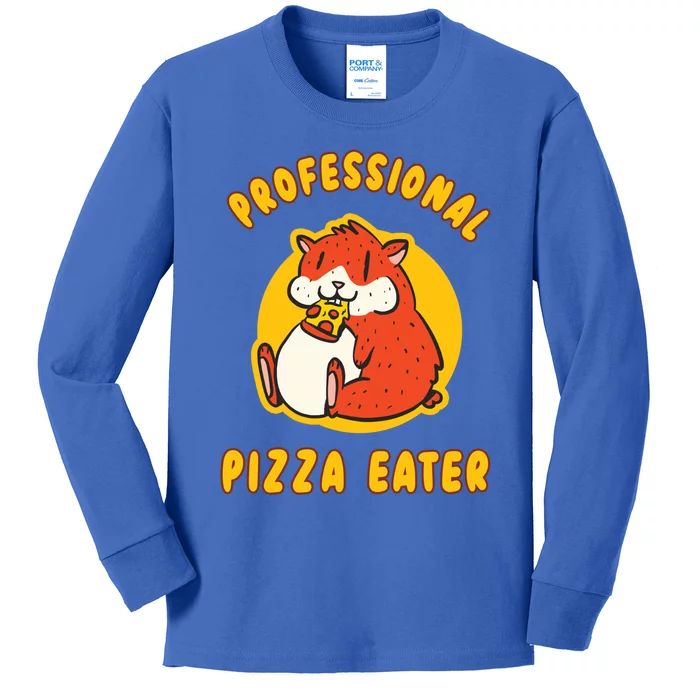 Professional Pizza Eater Pizza Pie Lovers National Pizza Day Cute Gift Kids Long Sleeve Shirt