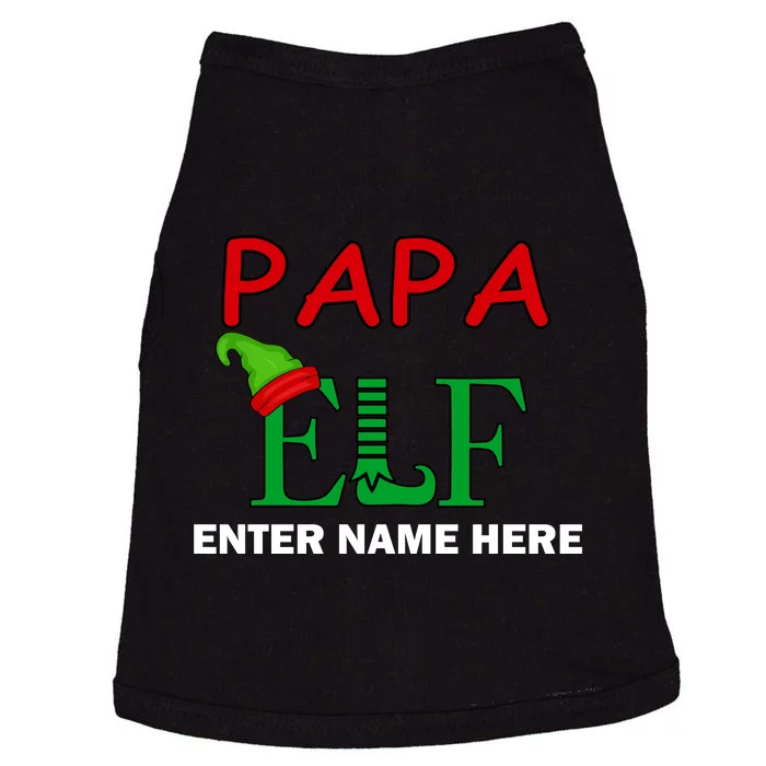 Personalize Papa Elf Custom Family Matching Christmas Doggie Tank