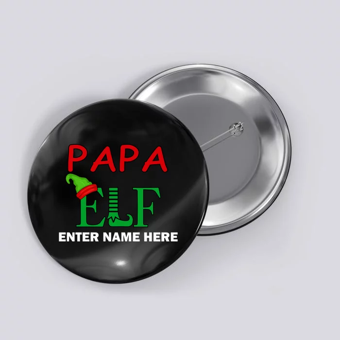 Personalize Papa Elf Custom Family Matching Christmas Button