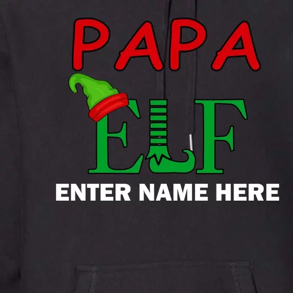 Personalize Papa Elf Custom Family Matching Christmas Premium Hoodie