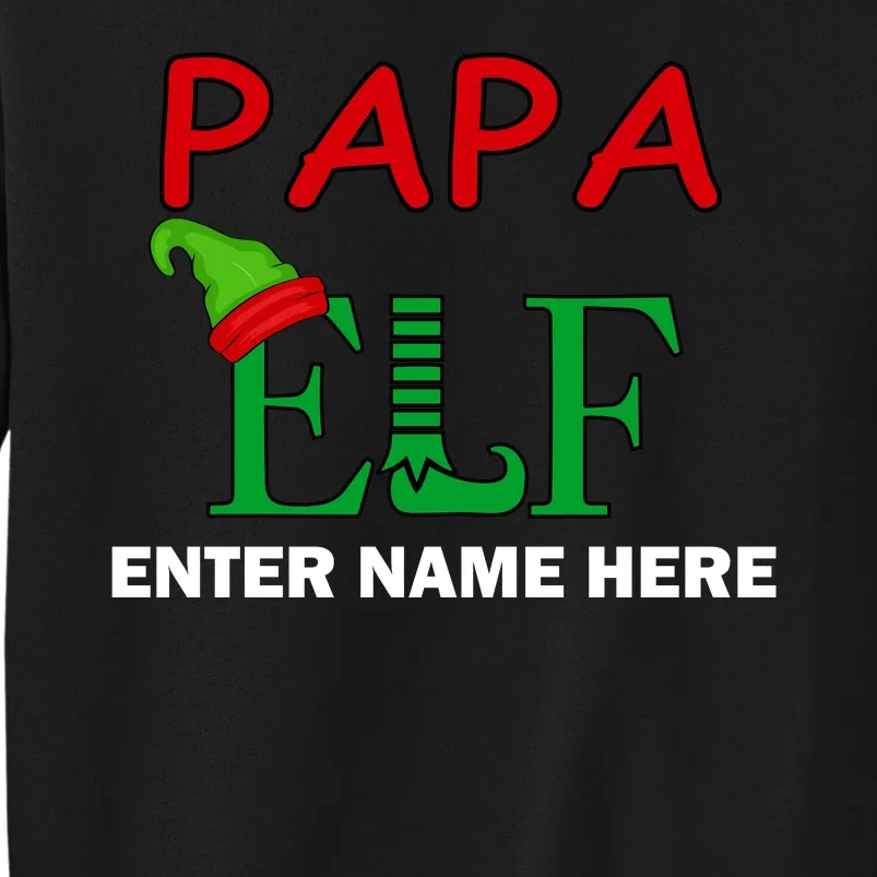 Personalize Papa Elf Custom Family Matching Christmas Tall Sweatshirt