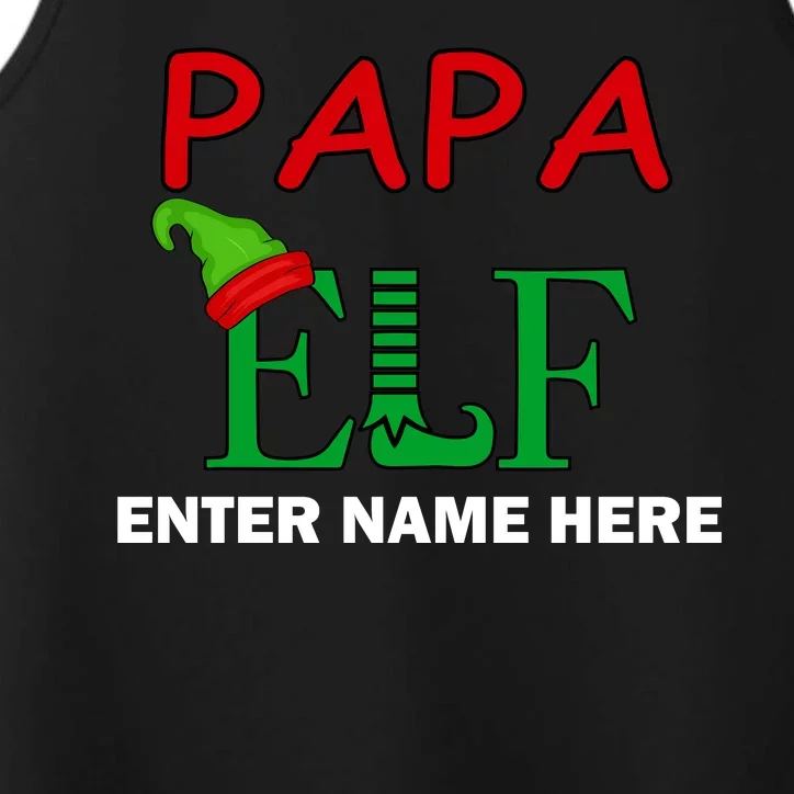 Personalize Papa Elf Custom Family Matching Christmas Performance Tank