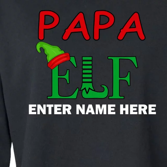 Personalize Papa Elf Custom Family Matching Christmas Cropped Pullover Crew