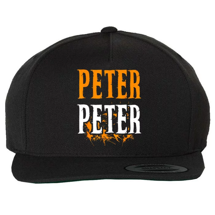 Peter Pumpkin Eater Costume Halloween Splash Wool Snapback Cap