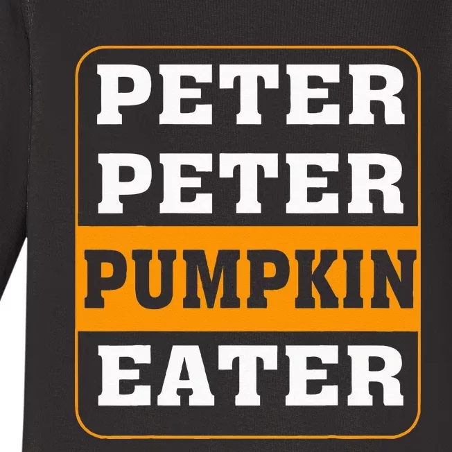 Peter Pumpkin Eater Halloween Costume Couple Baby Long Sleeve Bodysuit