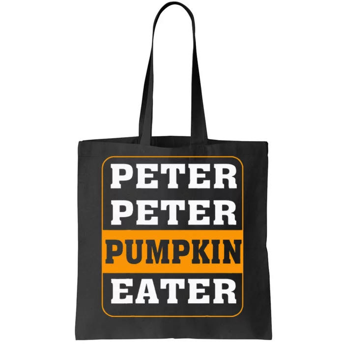 Peter Pumpkin Eater Halloween Costume Couple Tote Bag