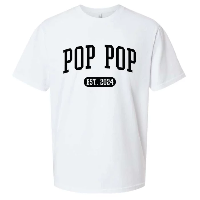 Pop Pop Est. 2024 Vintage Grandpa Sueded Cloud Jersey T-Shirt