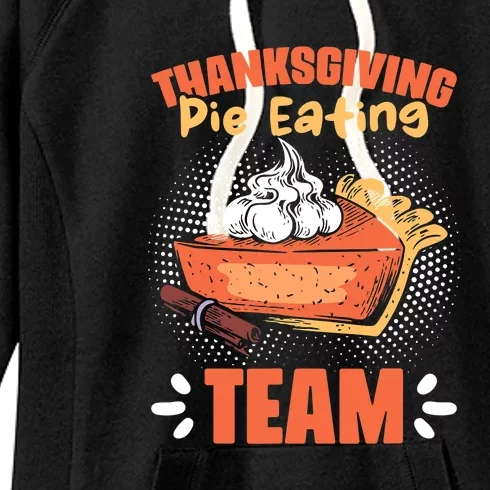 Pumpkin Pie Eating Whipped Cream Gamer Funny Thanksgiving Women's Fleece Hoodie