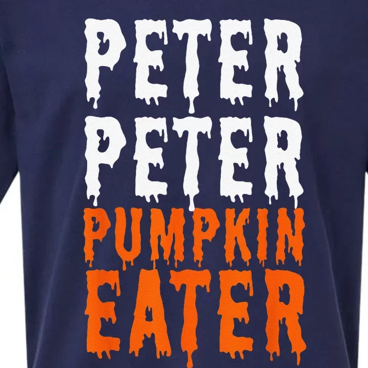 Peter Pumpkin Eater Halloween Costume Couple Funny Sueded Cloud Jersey T-Shirt